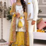 White-Gold Heirloom Sharara Ensemble
