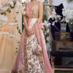 White and Watermelon Pink Bridal Ensemble