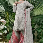 Embroidered Shantley Net Festive Ensemble