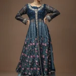 Imperial Blue Net and Sequin Lehenga Ensemble