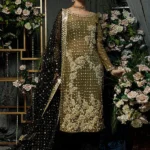 Customizable Net and Silk Shirt with Dhaka Ensemble