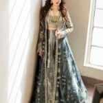 Teal Spark Flair Jacket lehnga Set