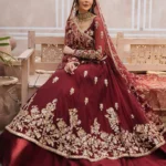 Burgundy Luxe Bridal Gown Set