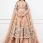 Soft Peach Aura Bridal Gown Lehnga Set