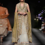 Vegas Gold Net Sharara Bridal Ensemble