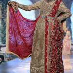 Fallow Crinkle Chiffon and Jamawar Sharara Ensemble