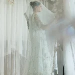 Blue Net Angrakha and Garara Bridal Ensemble