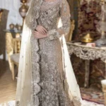 Opulent Champagne Heavily Embellished Bridal Gown