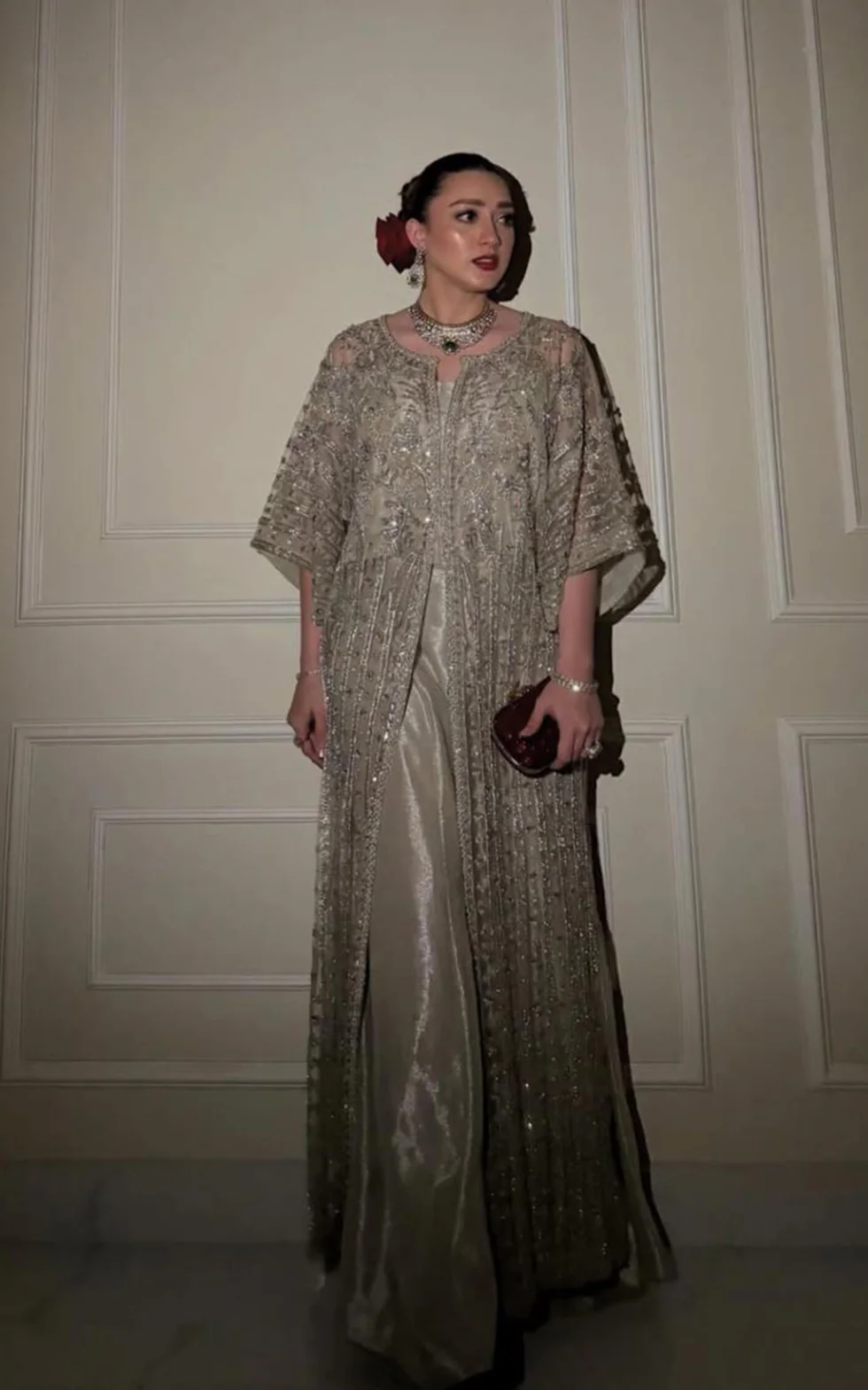 Opulent Champagne Embellished Formal Set - Image 5