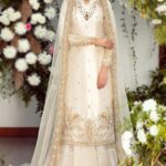 Elegant White Net Embroidered Bridal Lehenga