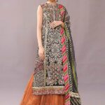 Midnight Flame Bergenia Couture Ensemble