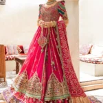 Elfesya Hot Pink Mughal-Inspired Angrakha Set