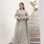 Silver Mist Hand-Embellished Sharara Set