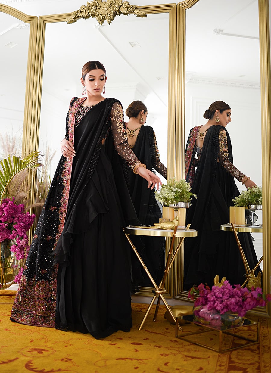 Midnight Elegance Bridal Ensemble - Image 4