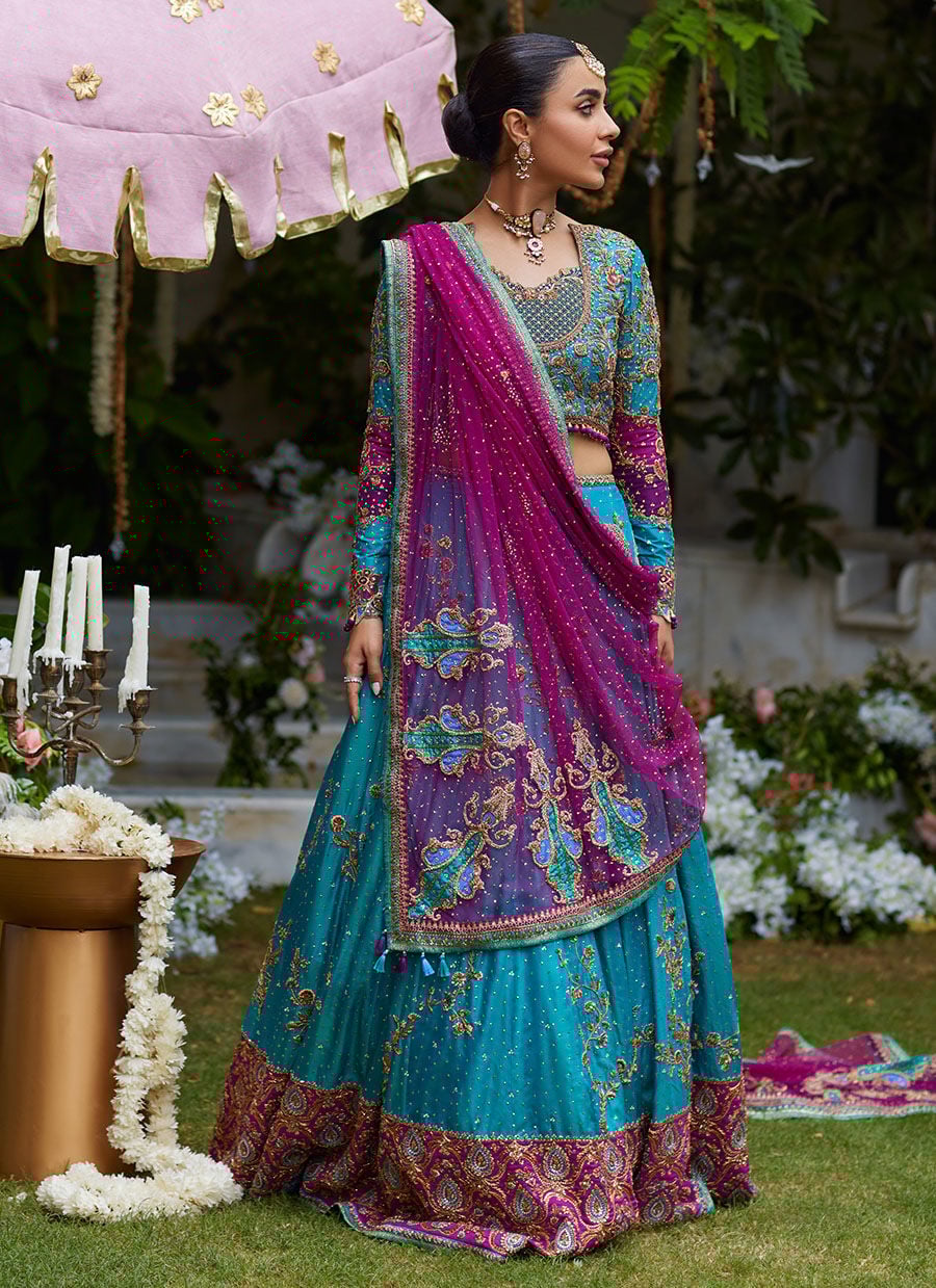 Teal Blossom Festive Ensemble - Image 7