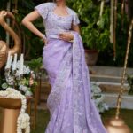 Lavender Aura Saree Ensemble