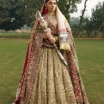 Regal Royal Gold Tissue Lehenga Ensemble with Dual Dupattas