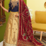 Opulent Navy and Gold Bridal Lehenga Choli Set