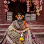 Sharbati Falsa Bridal Lehenga Choli with Embellished Organza Dupatta