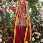 Regal Deep Maroon Shirt Lehenga with Embellished Net Dupatta