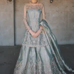 Ethereal Ice Blue Gota & Zardozi Sharara Set