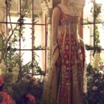 Cherry Pink Net Kalidar Pishwas with Embroidered Sharara and Tulle Dupatta