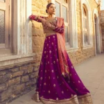Majestic Magenta Lehenga Choli for Mehndi Celebrations