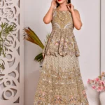 Regal Peplum Lehenga Bridal Ensemble