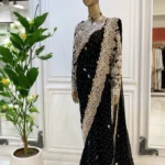 Midnight Noir Heavily Embellished Saree
