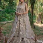 Signature Ivory Bridal Ensemble with Brocade Lehnga