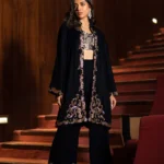 Navy Blue Velvet Jackett