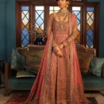Royal Pink Bridal Pishwas Set – Lehenga & Dupatta Ensemble