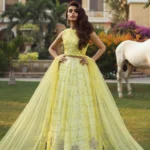Sunlit Yellow Mehndi Lehenga Choli Set – Handcrafted Elegance
