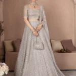 Regal Grey Bridal Lehenga Set