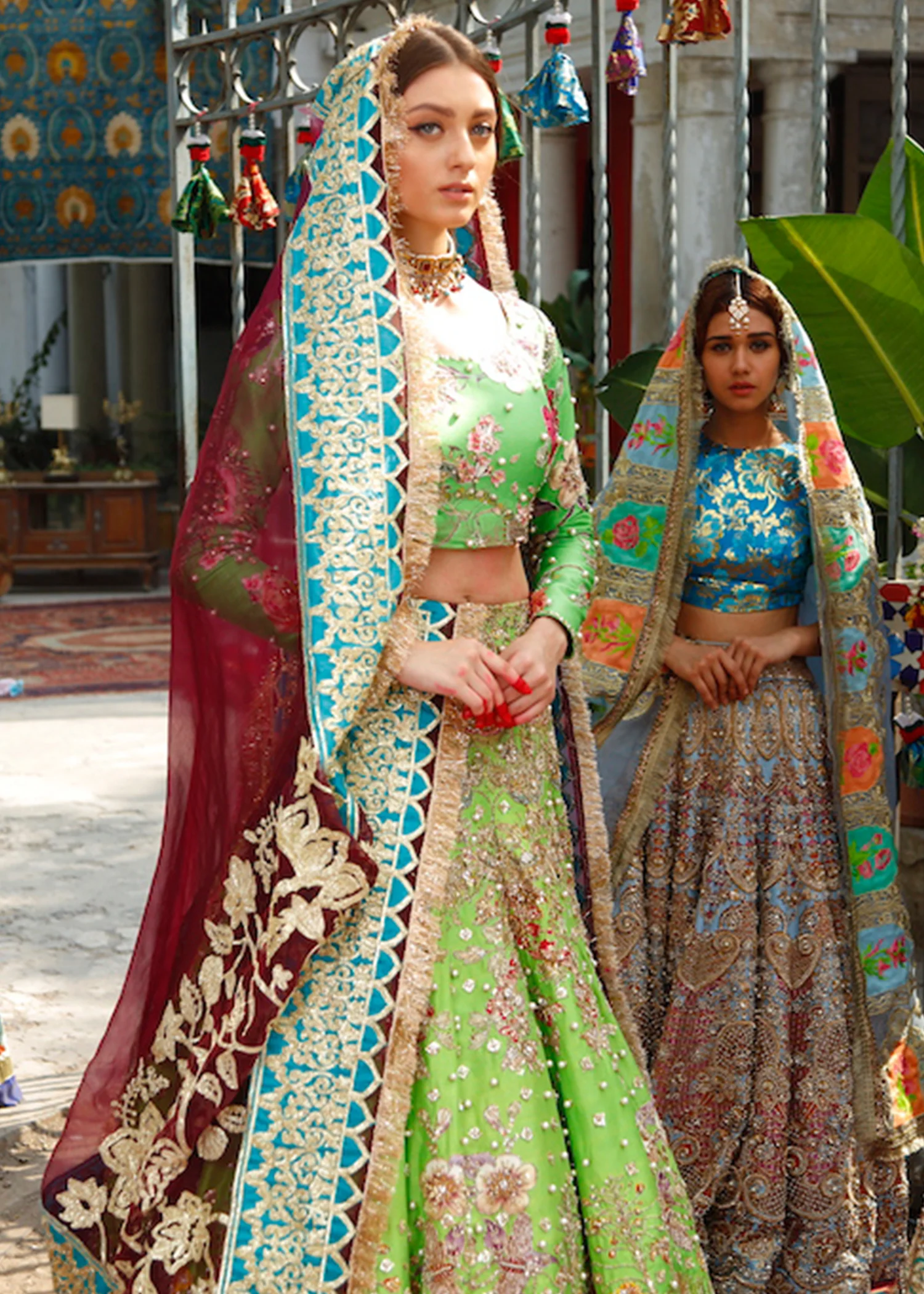Opal Raw Silk Lehenga with Handloomed Net Dupatta - Image 6