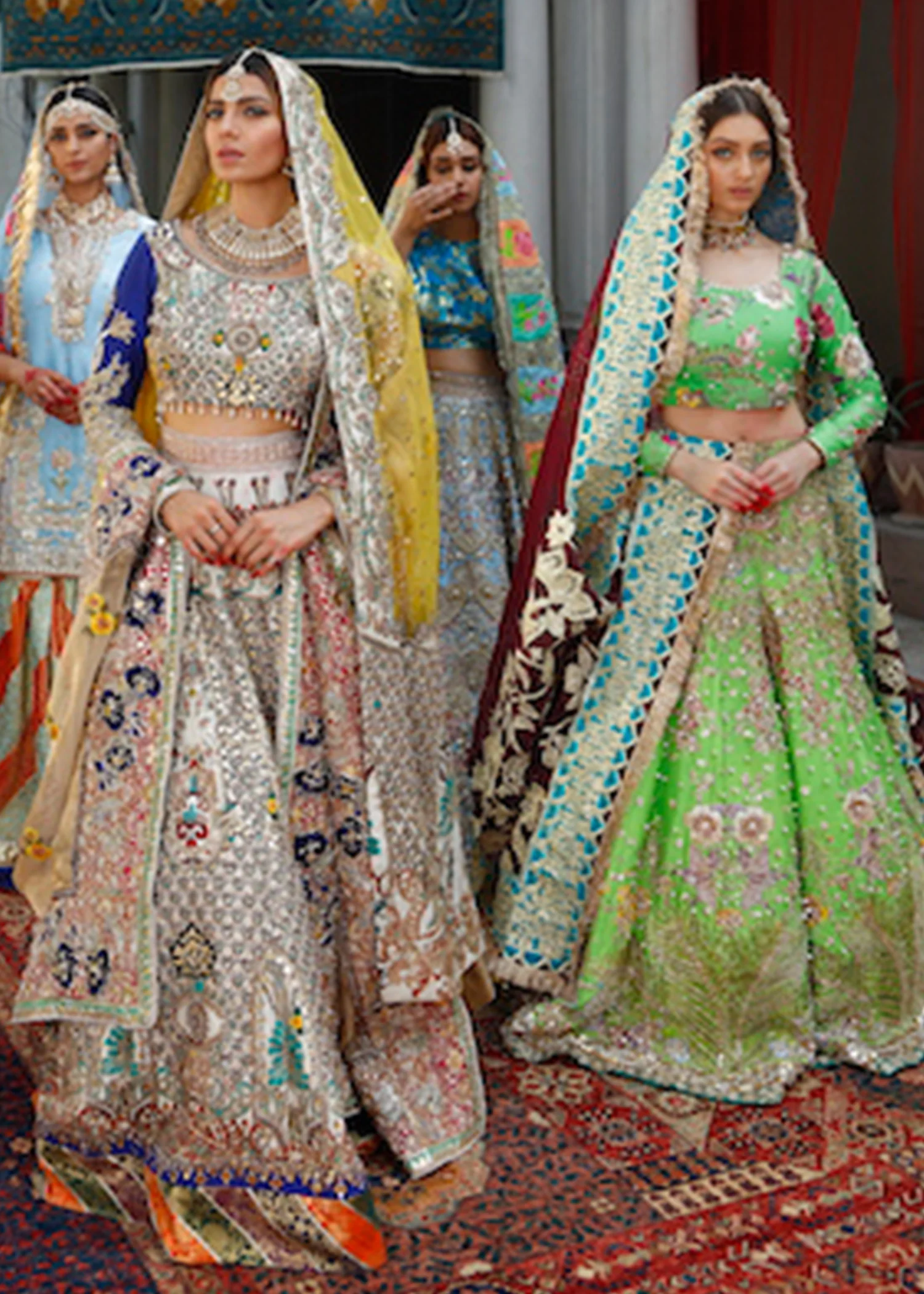 Opal Raw Silk Lehenga with Handloomed Net Dupatta - Image 5