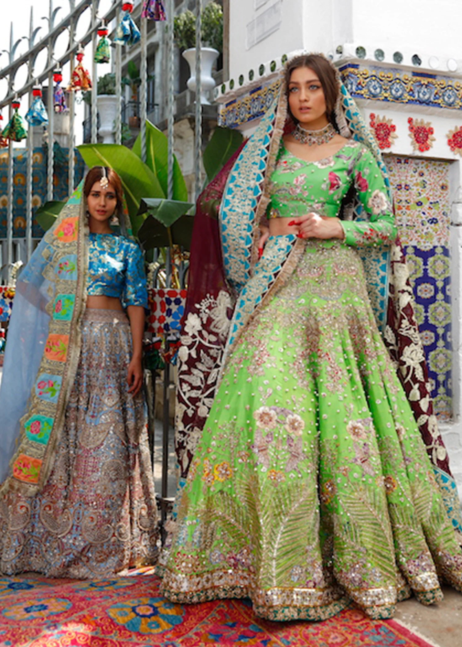 Opal Raw Silk Lehenga with Handloomed Net Dupatta - Image 4