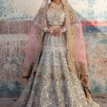Pearl White Raw Silk Lehenga with Dual Dupatta Ensemble