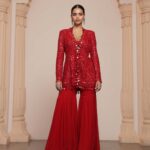Crimson Radiance Gharara Set