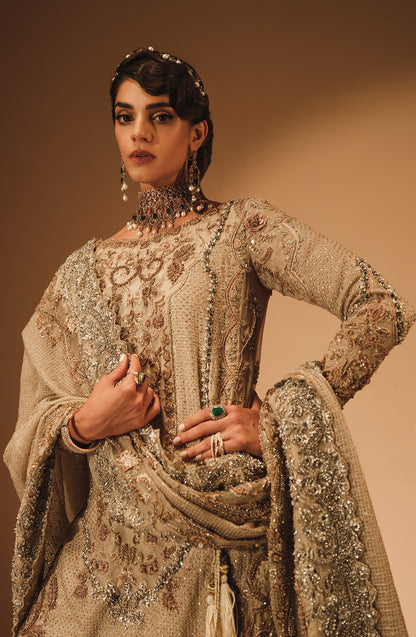 Majestic Sepia and French Beige Bridal Ensemble - Image 9