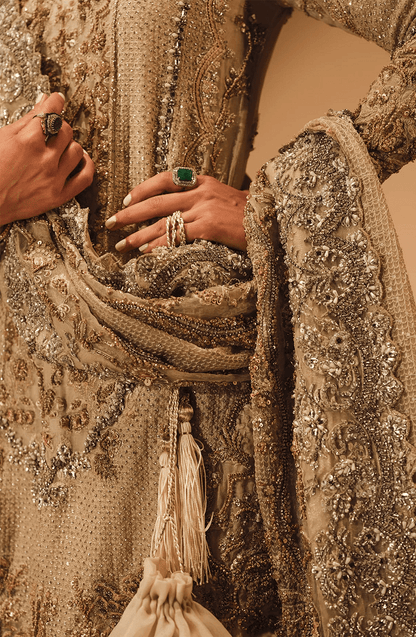 Majestic Sepia and French Beige Bridal Ensemble - Image 7