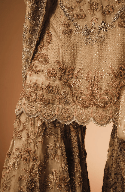 Majestic Sepia and French Beige Bridal Ensemble - Image 6