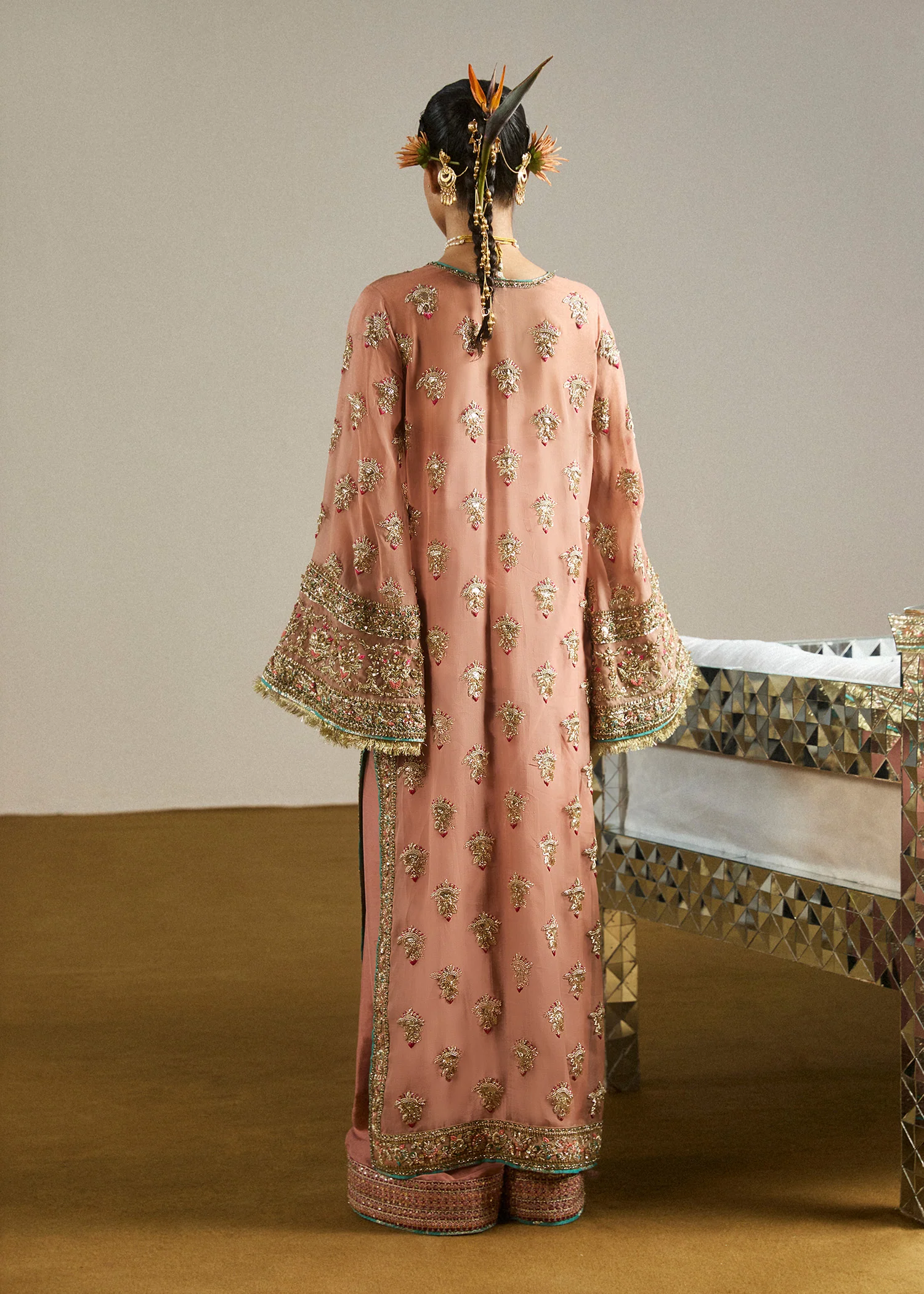 Rose Gold Organza Statement Ensemble - Image 3