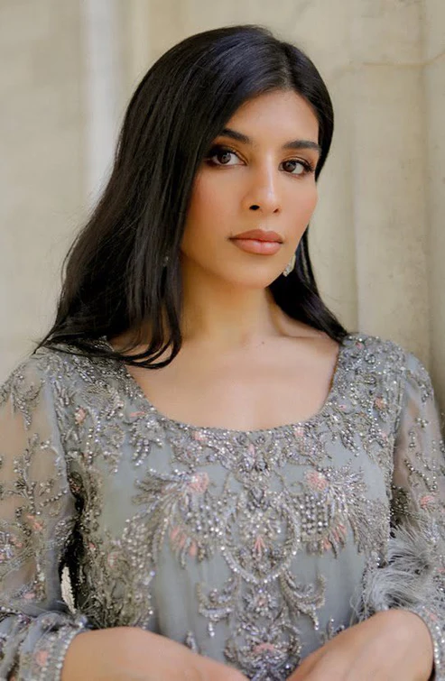 Opaline Embroidered Organza Shirt Set - Image 3