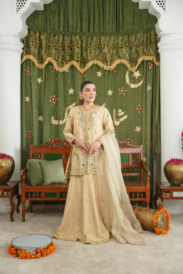Iraah Soft Beige Bridal Ensemble - Image 6