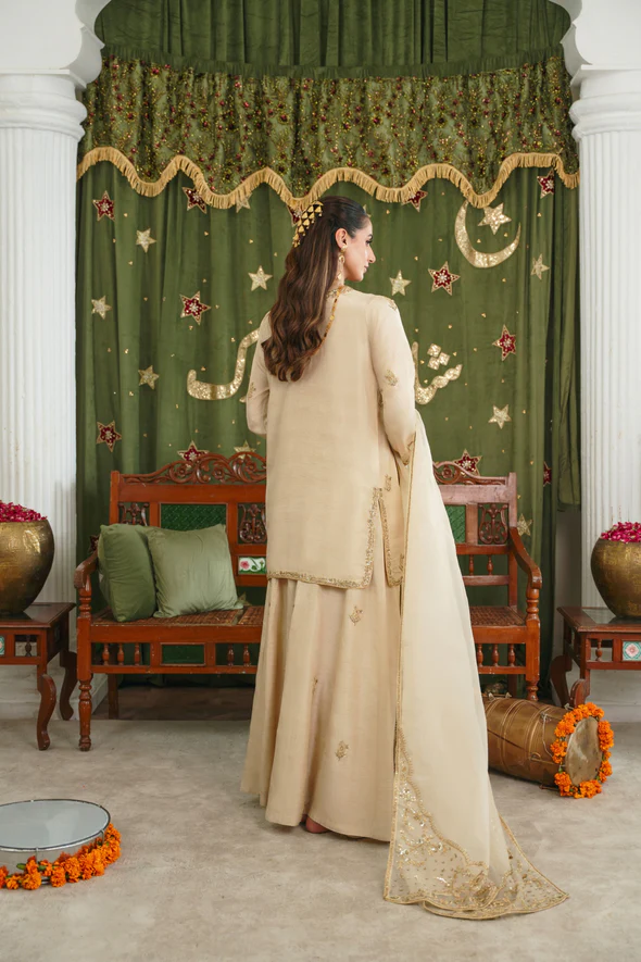Iraah Soft Beige Bridal Ensemble - Image 3