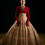 Copper Gold Tissue Lehenga Ensemble
