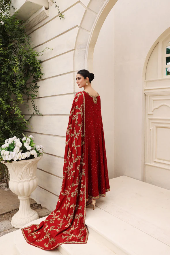 Anika Royal Maroon Bridal Ensemble - Image 6