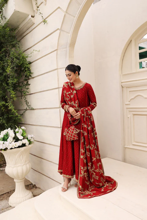 Anika Royal Maroon Bridal Ensemble - Image 5