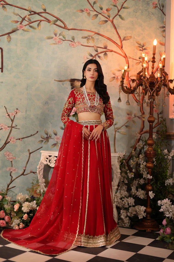 Raw Silk Bridal Skirt and Blouse Ensemble - Image 4
